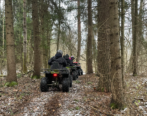 Катание на квадроциклах по живописной местности